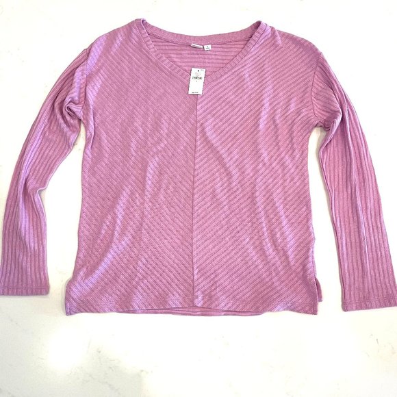 NWT : GAP : Softspun Lightweight Chevron Ribbed Knit Sweater : Lilac : Small - Picture 1 of 5
